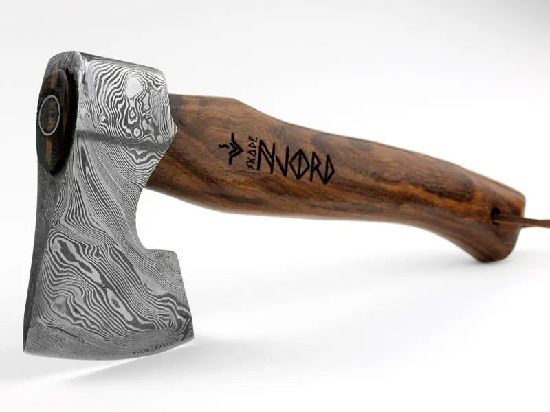 Njord Skade - Damascus Steel - Small Trekking and Camp Axe-2